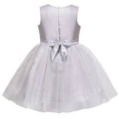 Girls Dress Elegant Design Princess Wedding Bow Tie Flower Size 4-14 Years