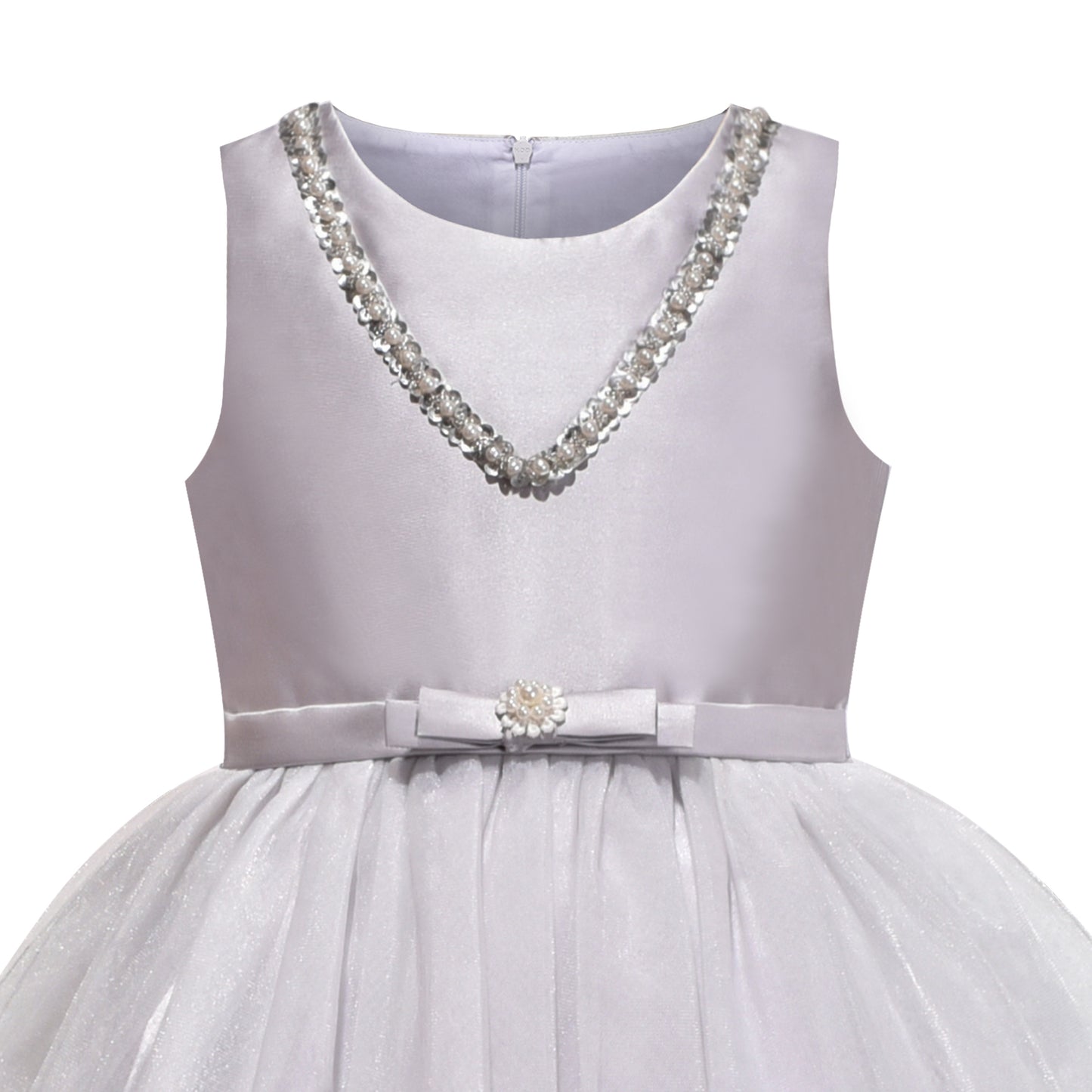 Girls Dress Elegant Design Princess Wedding Bow Tie Flower Size 4-14 Years
