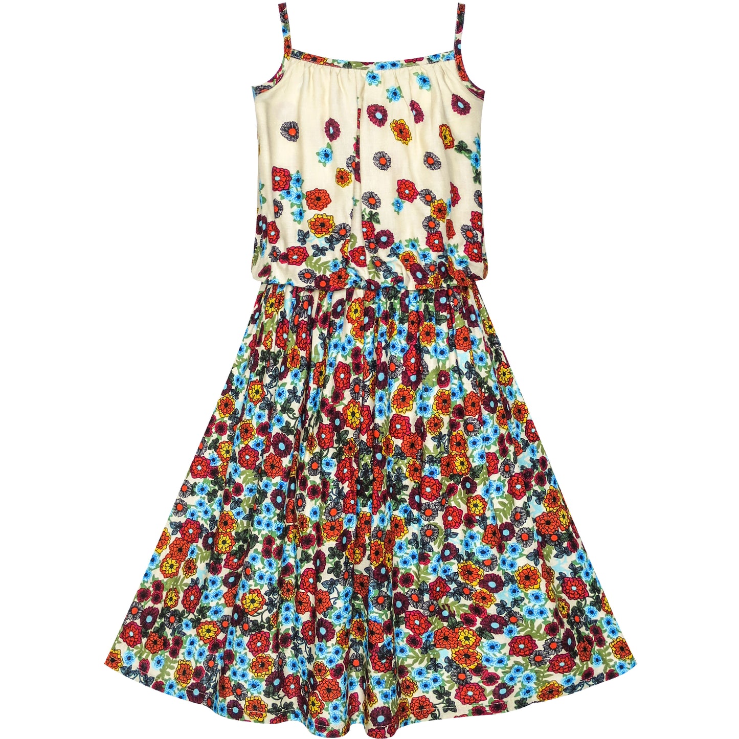 Girls Dress Tank Smocked Dress Cat Leopard Size 2-14 Years