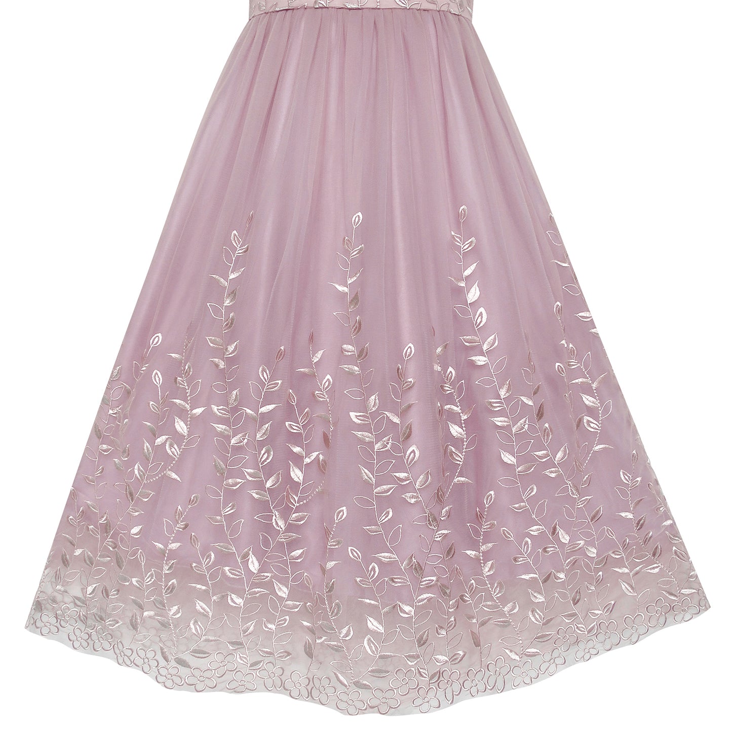 Flower Girls Dress Dimensional Flower Wedding Party Pageant Size 5-14 Years