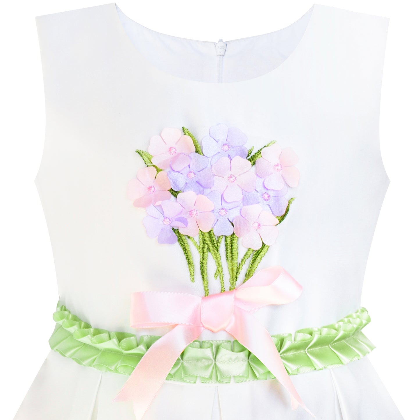 Girls Dress Navy Flower Belt Vintage Party Size 4-14 Years