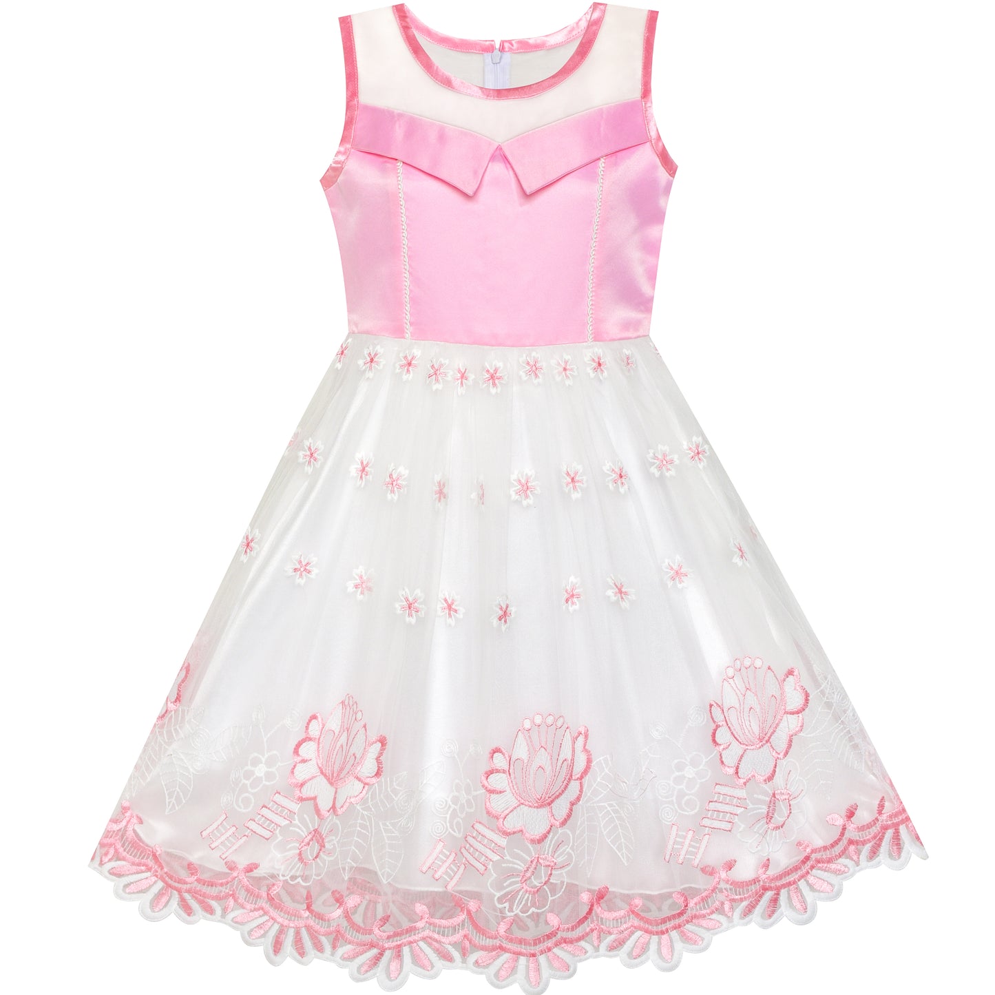 Flower Girls Dress Tiered Skirt Bridesmaid Wedding Size 4-12 Years