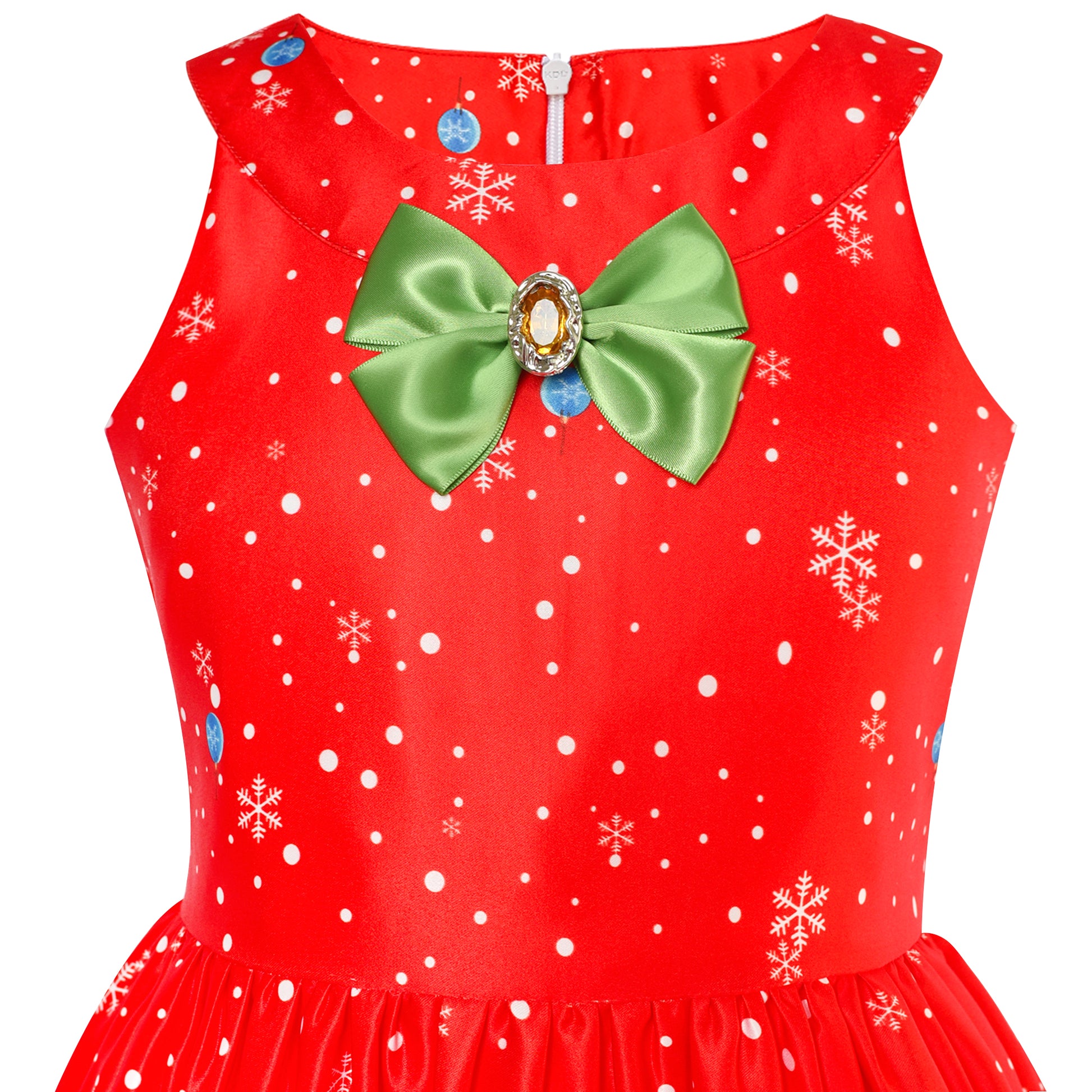 Sunny Fashion Girls Christmas Reindeer Bow A-Line Dress Sunny Fashion Girls Christmas Reindeer Bow A-Line Dress