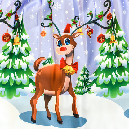 Sunny Fashion Girls Christmas Reindeer Bow A-Line Dress