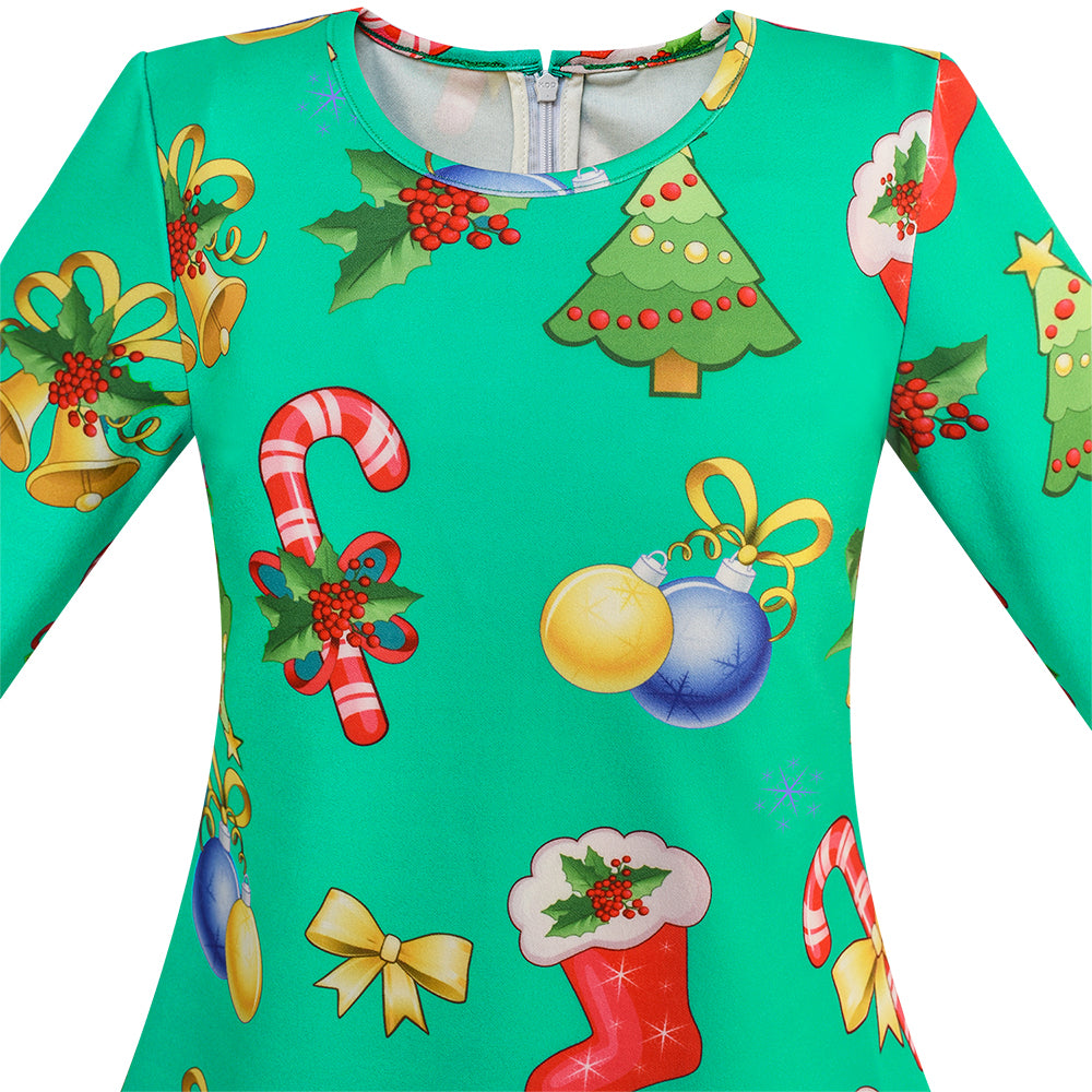 Girls Dress Forest Fox Long Sleeve Size 3-12 Years
