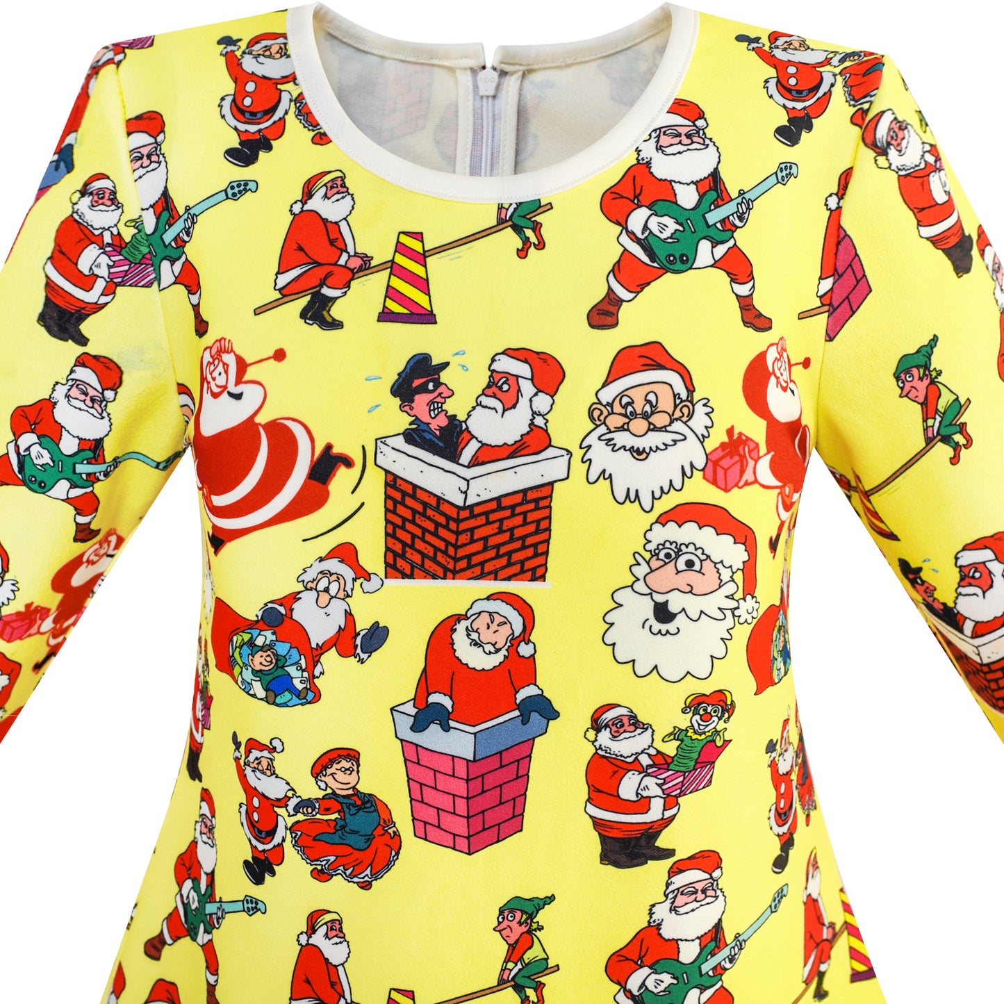 Girls Dress Forest Fox Long Sleeve Size 3-12 Years