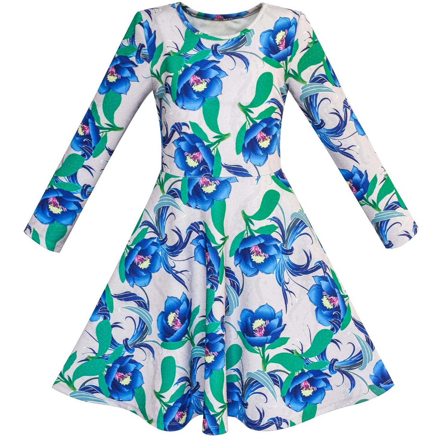 Girls Dress Forest Fox Long Sleeve Size 3-12 Years