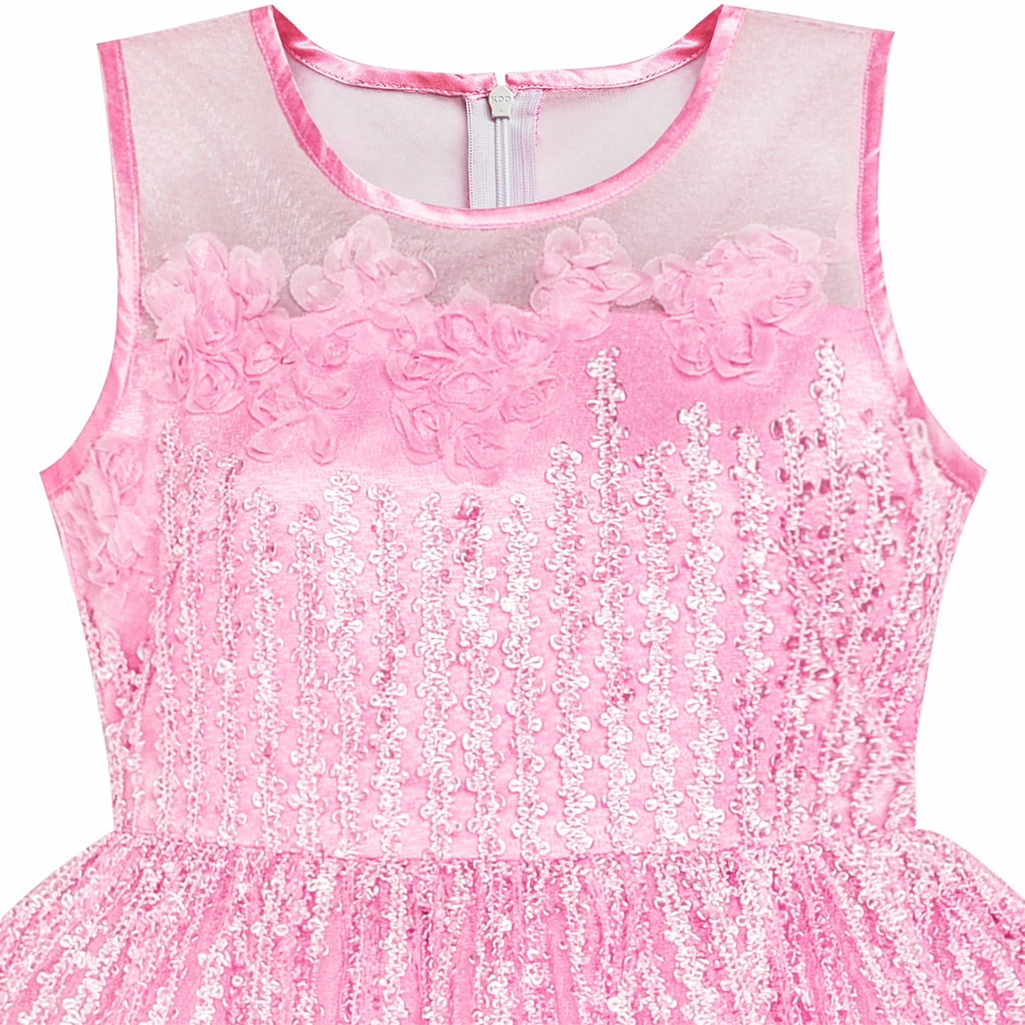 Flower Girls Dress Tiered Skirt Bridesmaid Wedding Size 4-12 Years