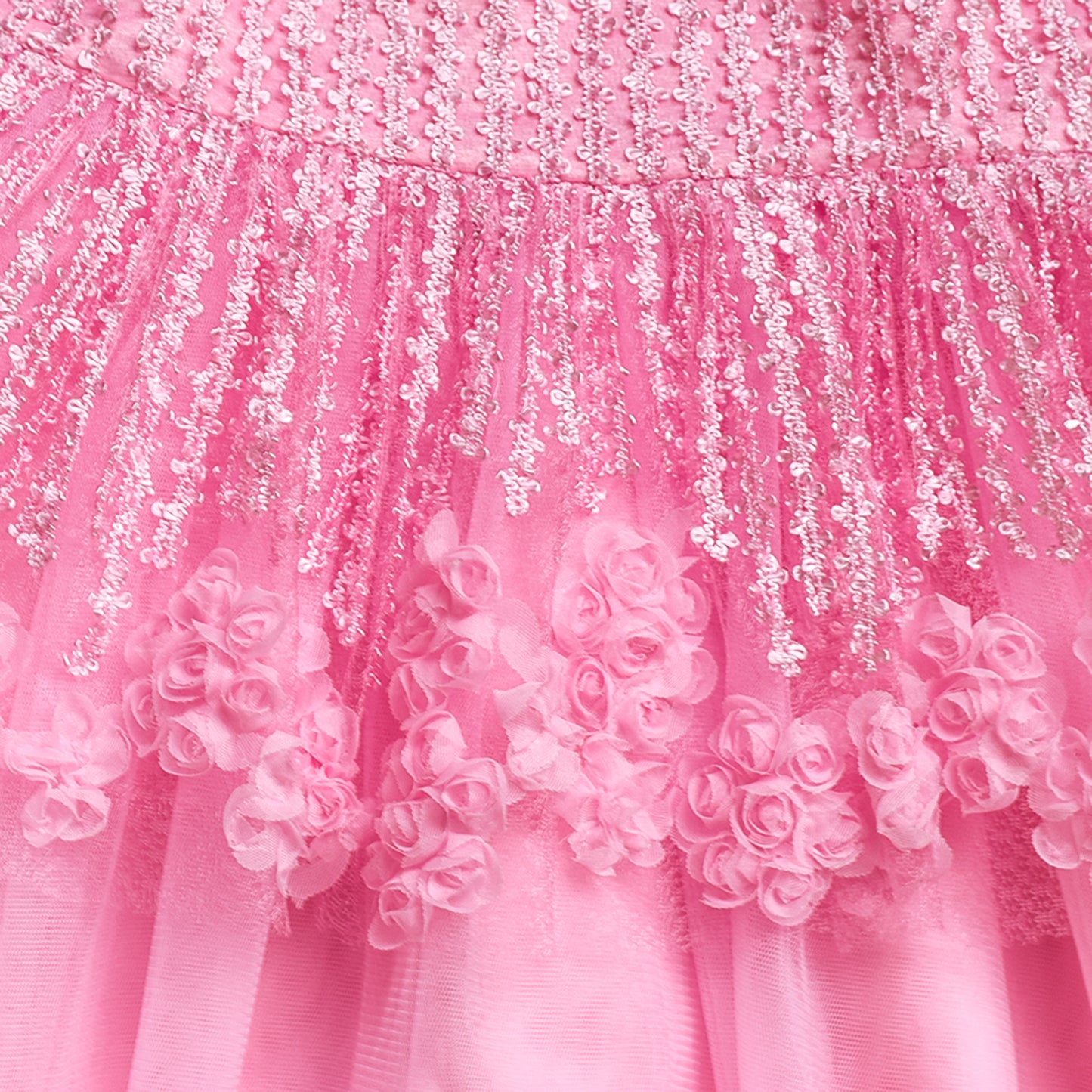 Flower Girls Dress Tiered Skirt Bridesmaid Wedding Size 4-12 Years