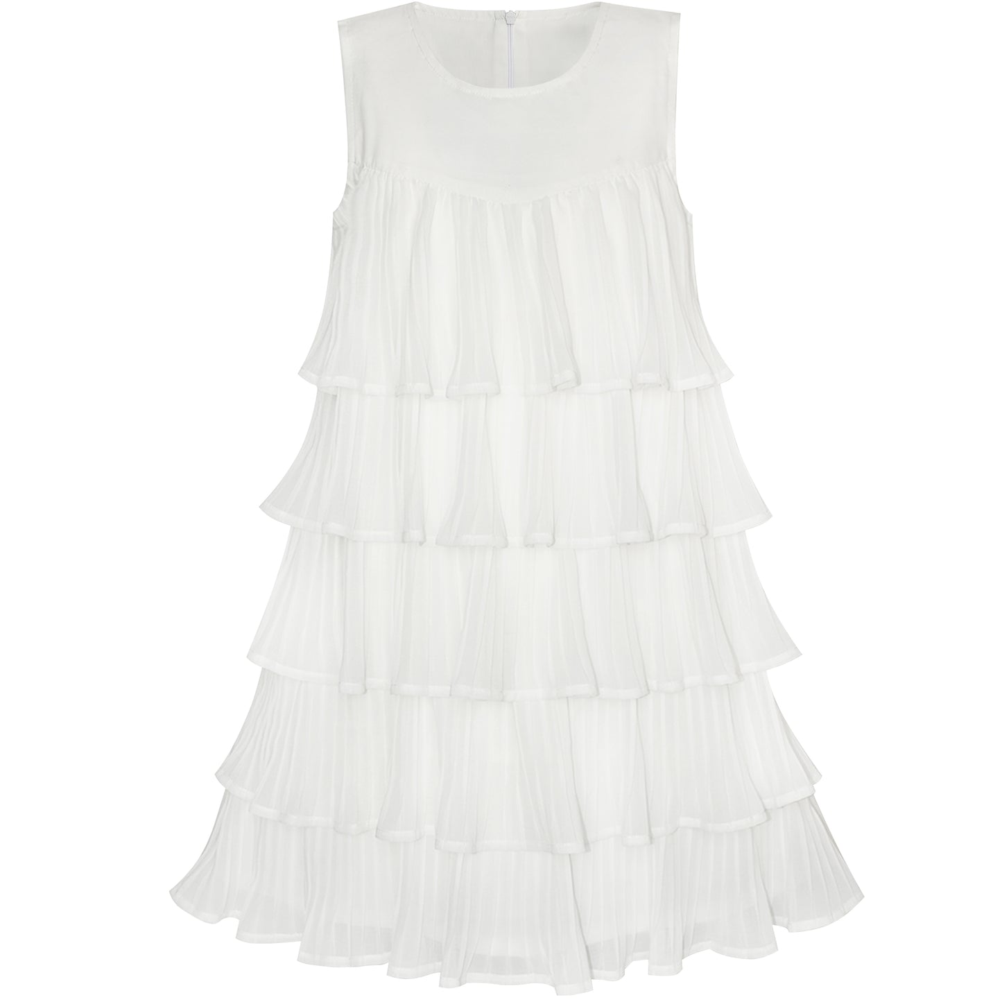 Girls Dress Sequin Wedding Hi-low Tulle Skirt Tutu Flutter Sleeve Size 3-12 Years