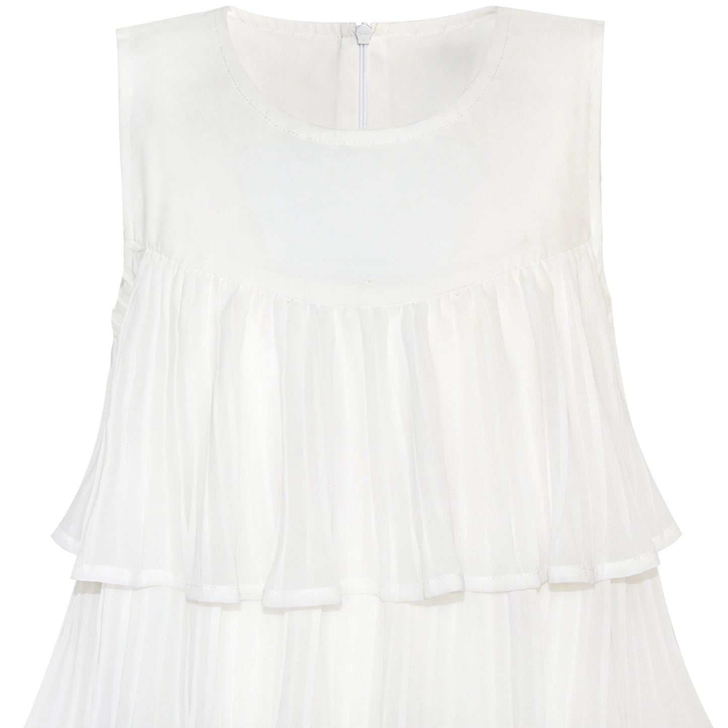 Girls Dress Sequin Wedding Hi-low Tulle Skirt Tutu Flutter Sleeve Size 3-12 Years