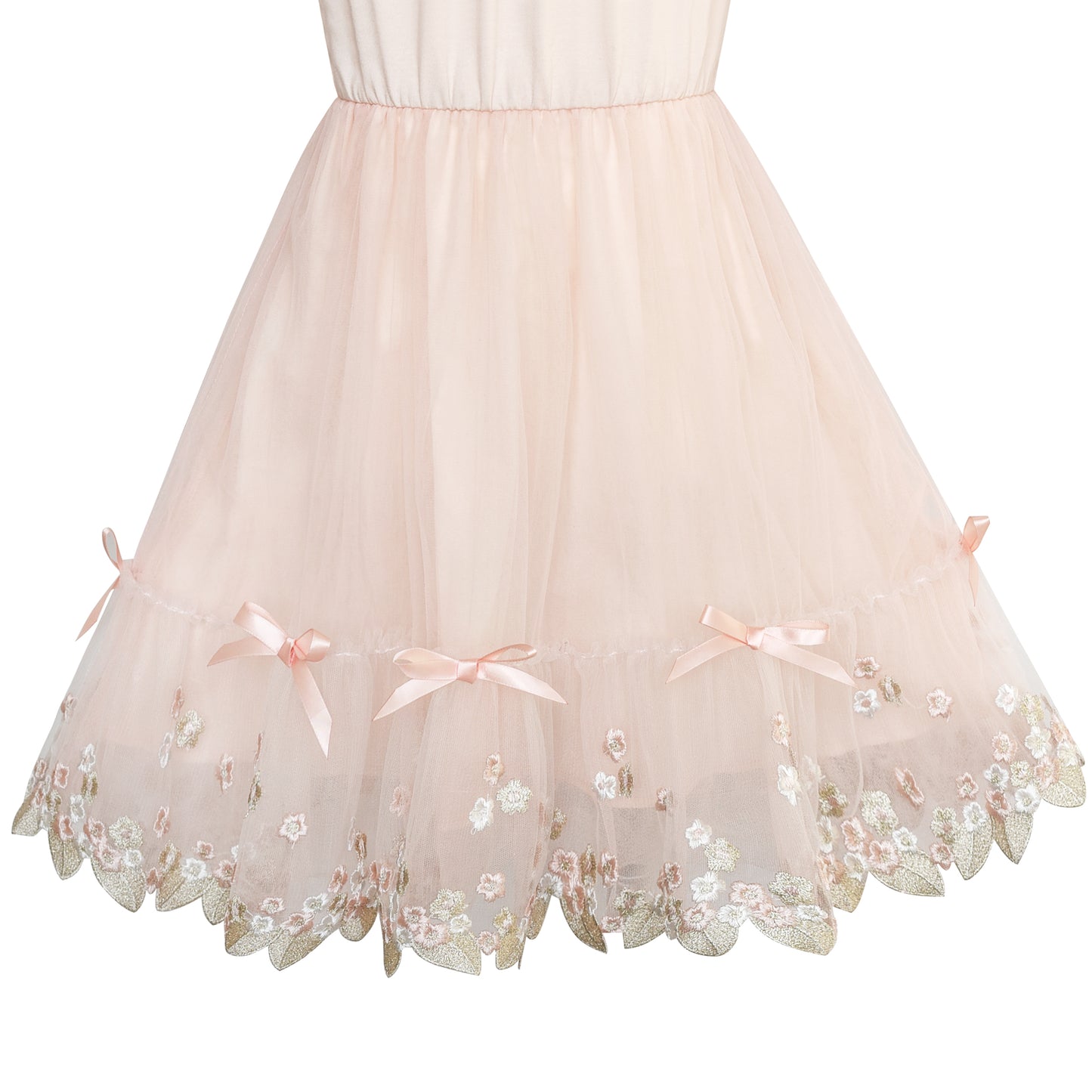 Girls Dress Long Sleeve Lace 2-in-1 Princess Tutu Size 4-12 Years