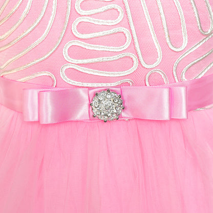 Sunny Fashion Girls Elegant Wave Hem Tulle Party Dress