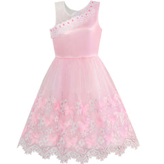 Flower Girl Dress Sequin Bridesmaid Wedding Party Size 5-14 Years