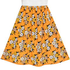 Girls Dress Chiffon Butterfly Ruffle Cold Shoulder Size 4-14 Years