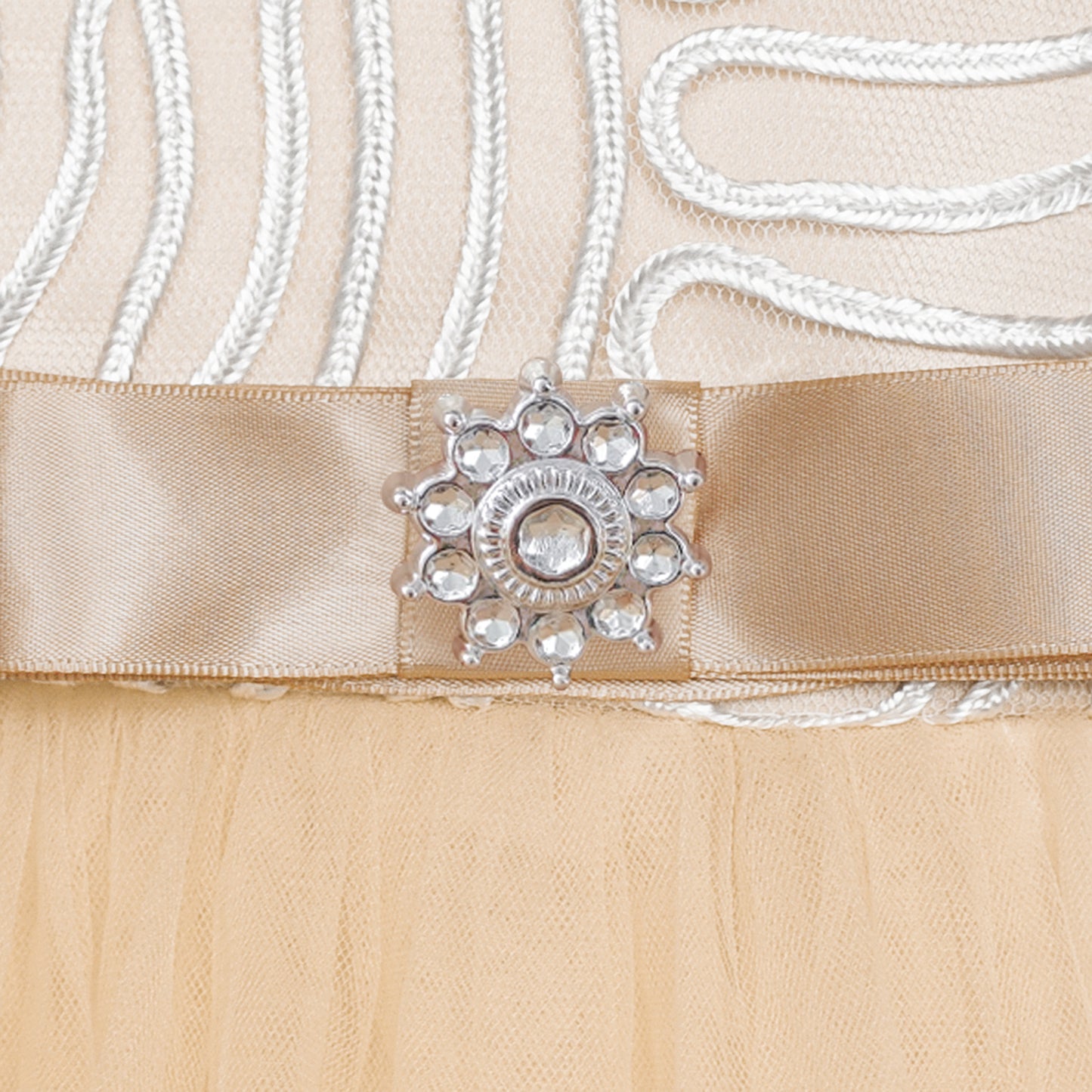 Sunny Fashion Girls Elegant Wave Hem Tulle Party Dress