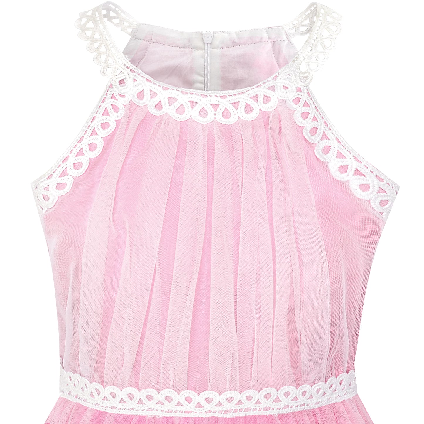 Girls Dress Butterfly Embroidered Halter Dress Party Size 5-12 Years