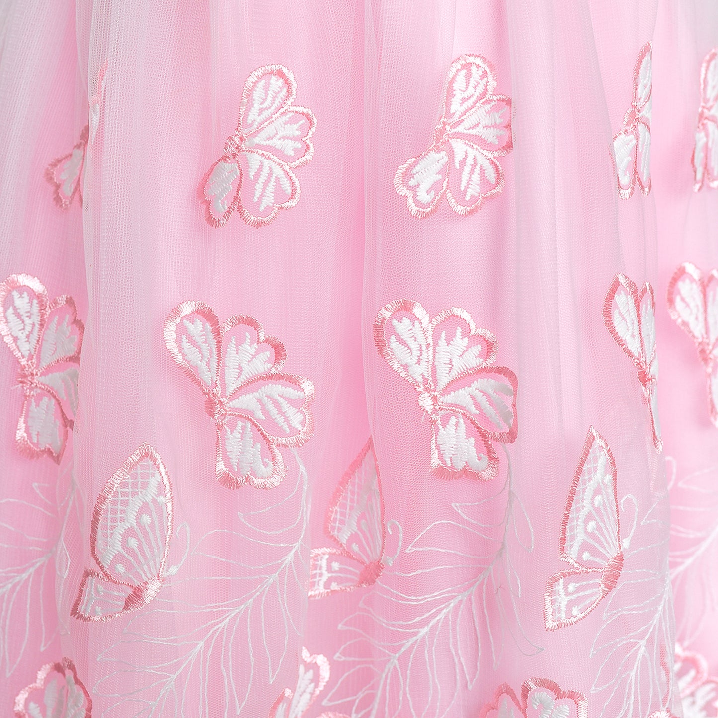 Girls Dress Butterfly Embroidered Halter Dress Party Size 5-12 Years