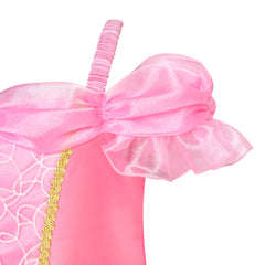 Princess Aurora Costume Briar Rose Accessories Crown Magic Wand Size 4-12 Years