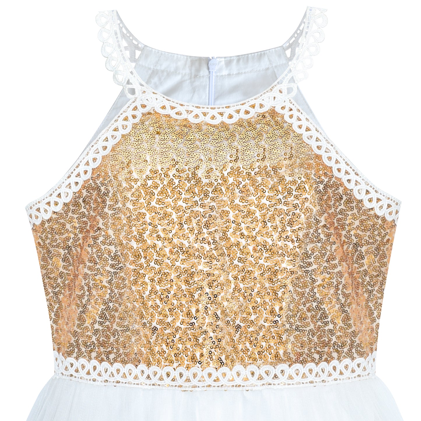 Girls Dress Butterfly Embroidered Halter Dress Party Size 5-12 Years