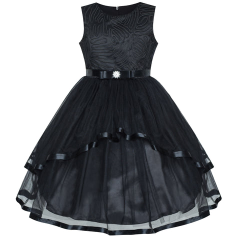 Flower Girls Dress Belted Wedding Party Bridesmaid Size 4-14 Years