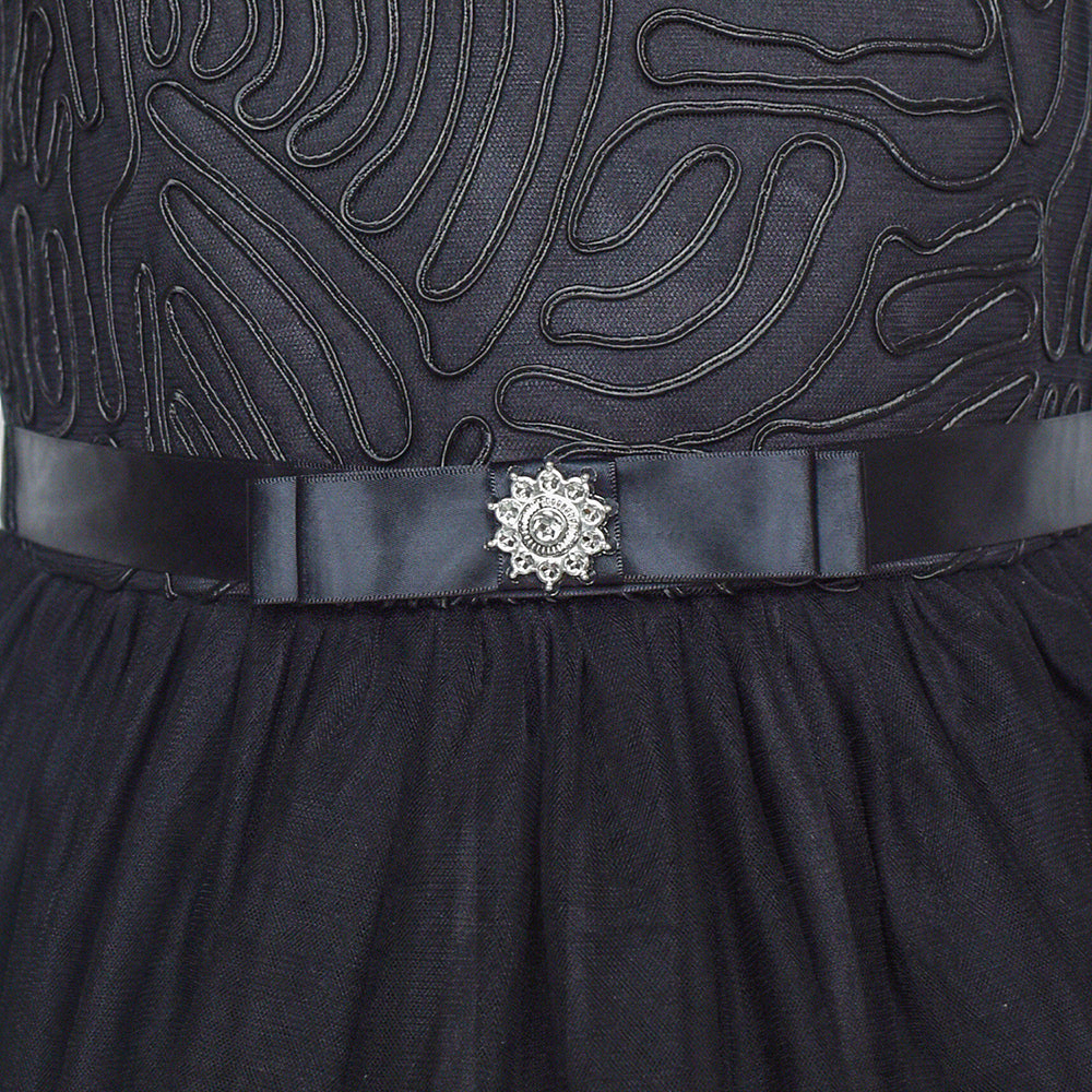 Sunny Fashion Girls Elegant Wave Hem Tulle Party Dress