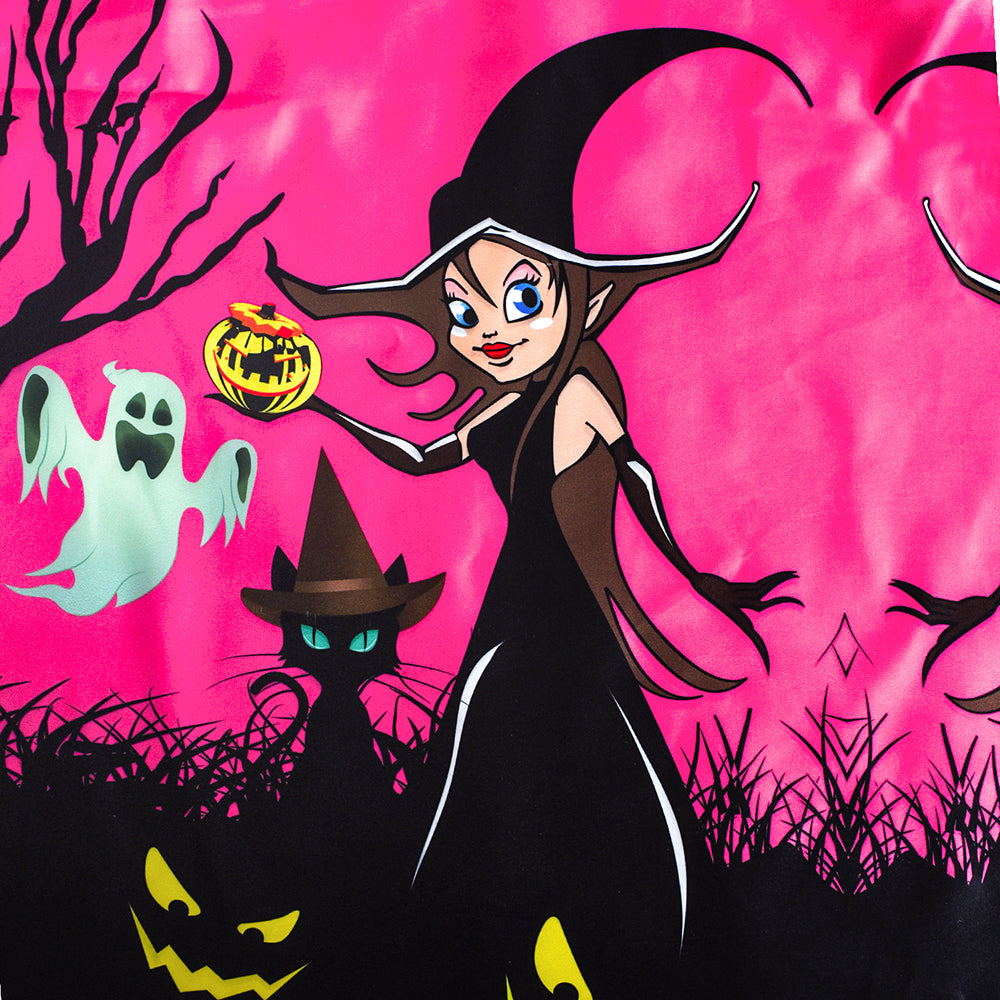 Girls Dress Halloween Witch Bat Pumpkin Costume Halter Dress Size 7-14 Years