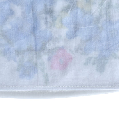 Sunny Fashion Girls White Floral Garden Dress with Pink Waist Detail