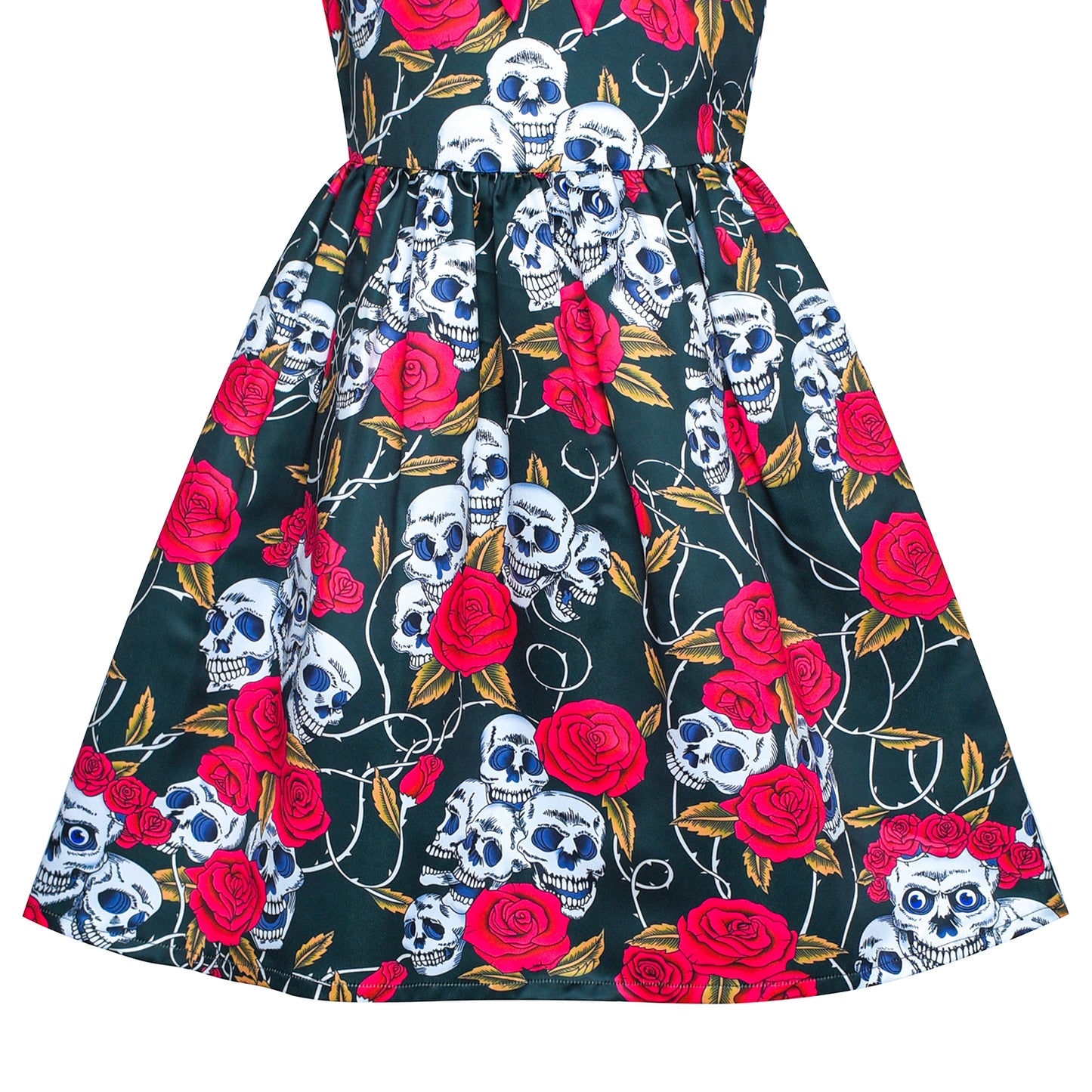 Girls Dress Halloween Witch Bat Pumpkin Costume Halter Dress Size 7-14 Years