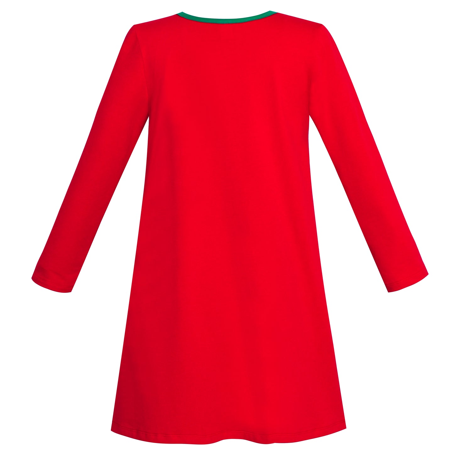 Girls Dress Long Sleeve Christmas Bow Tie Holiday Party Size 2-12 Years