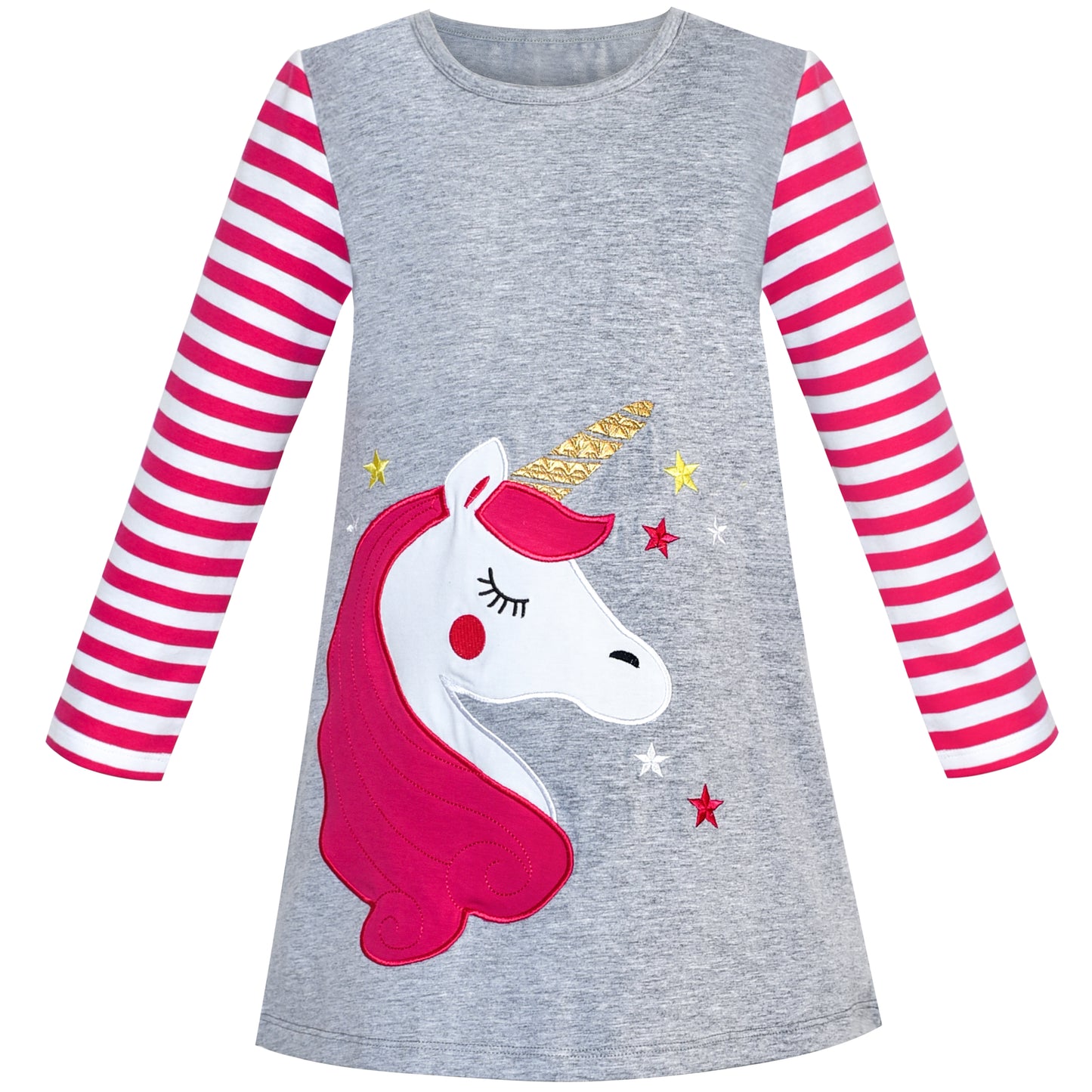 Girls Dress Long Sleeve Christmas Snowman Holiday Party Size 2-12 Years