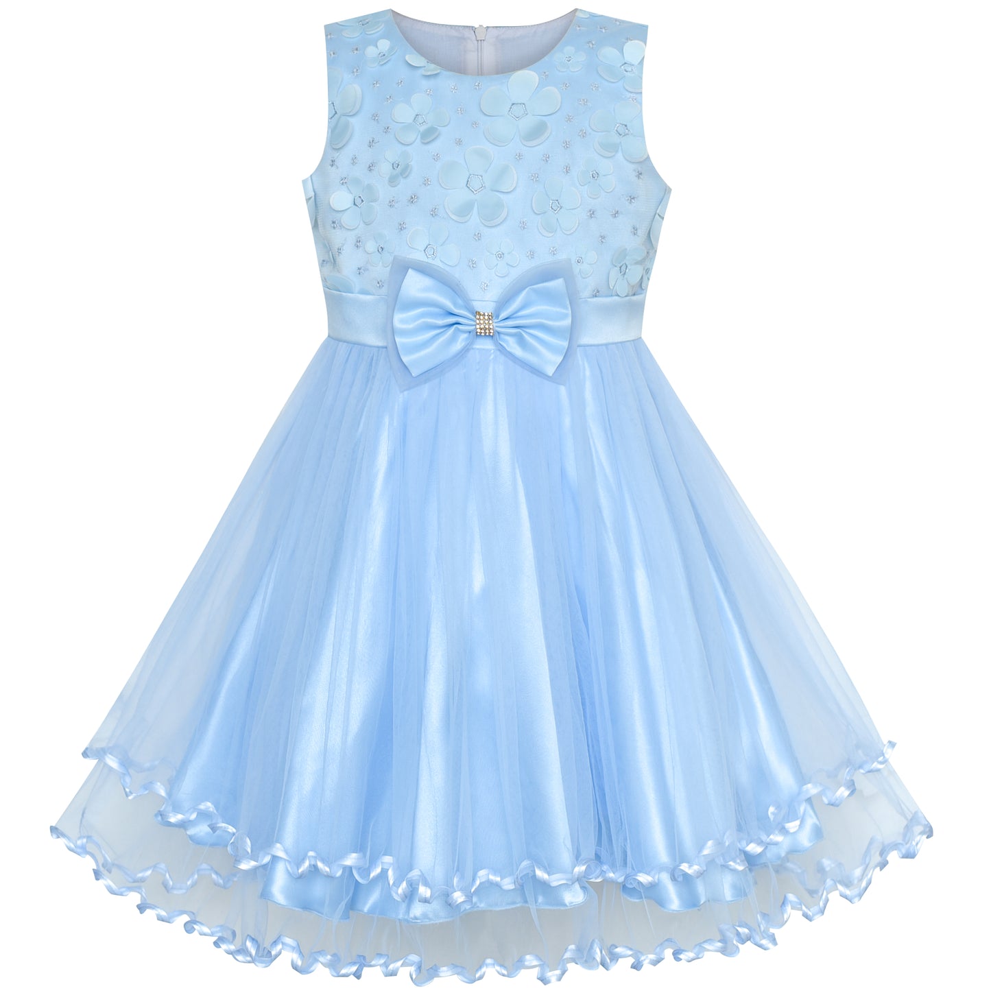 Sunny Fashion Girls Printed Cotton A-Line Dress