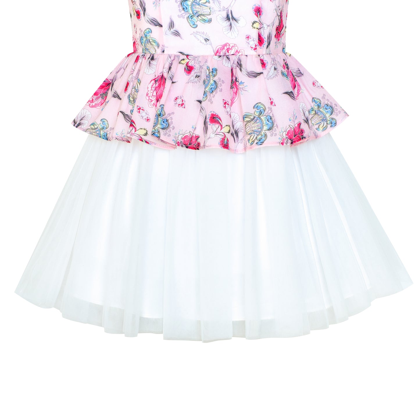 Girls Dress Lace Stripe Collar Party Size 4-14 Years