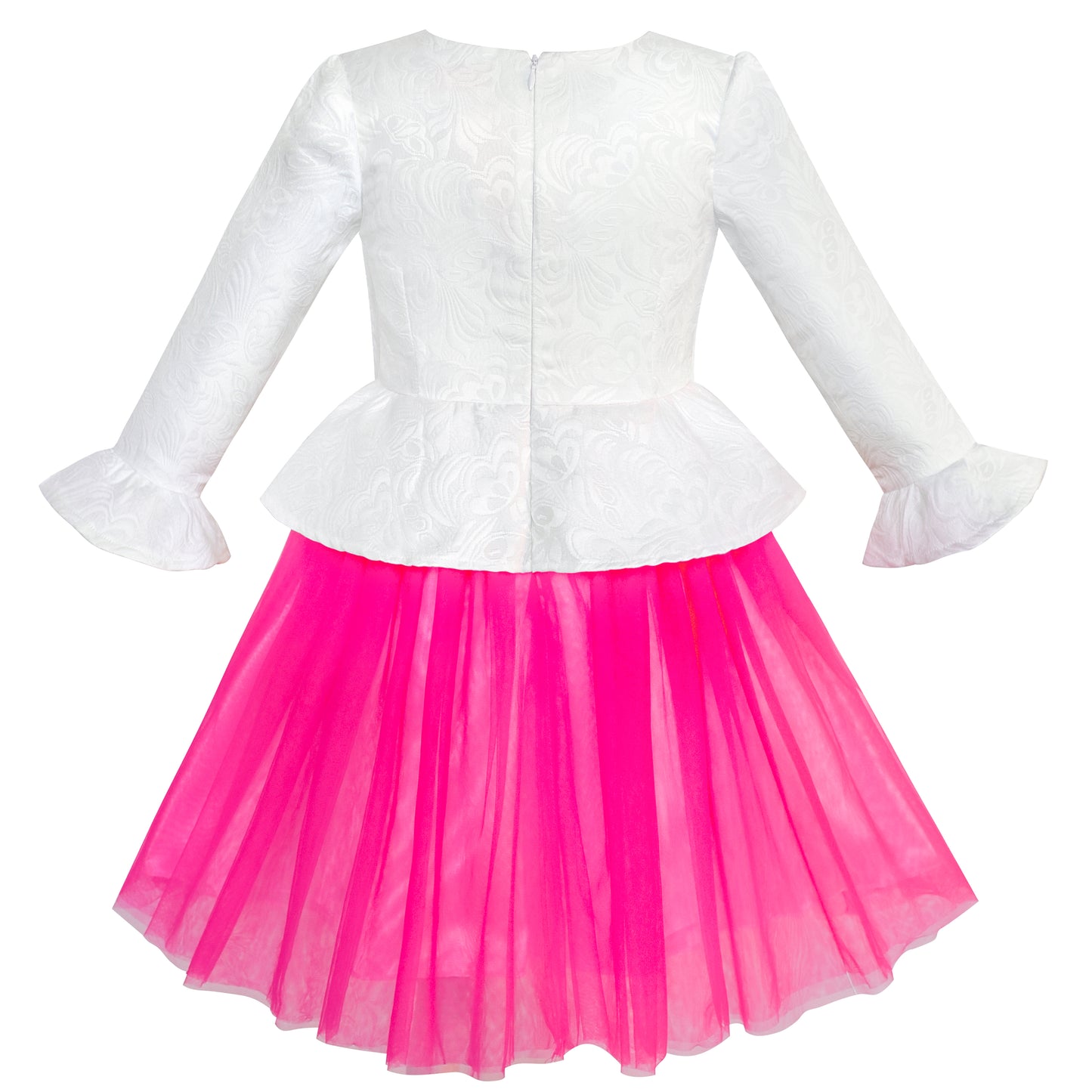 Girls Dress Lace Stripe Collar Party Size 4-14 Years