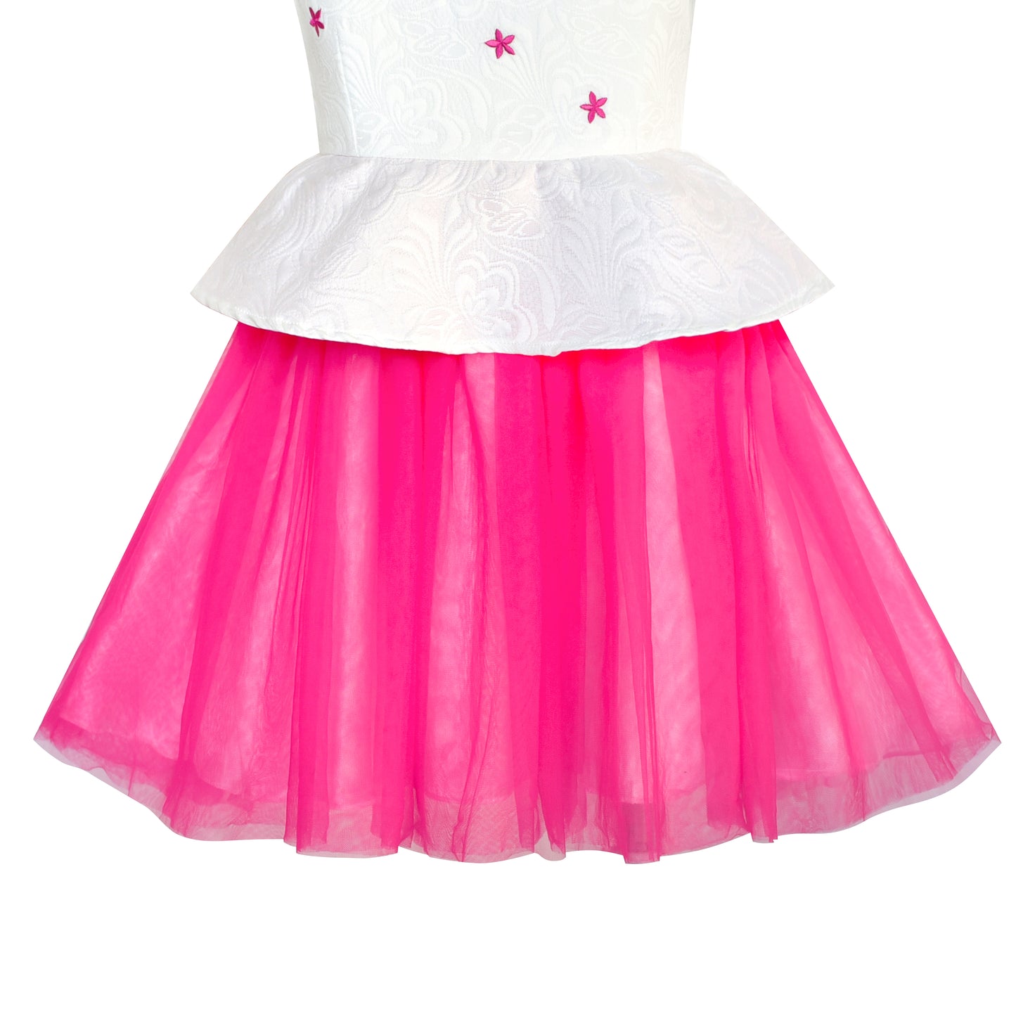 Girls Dress Lace Stripe Collar Party Size 4-14 Years