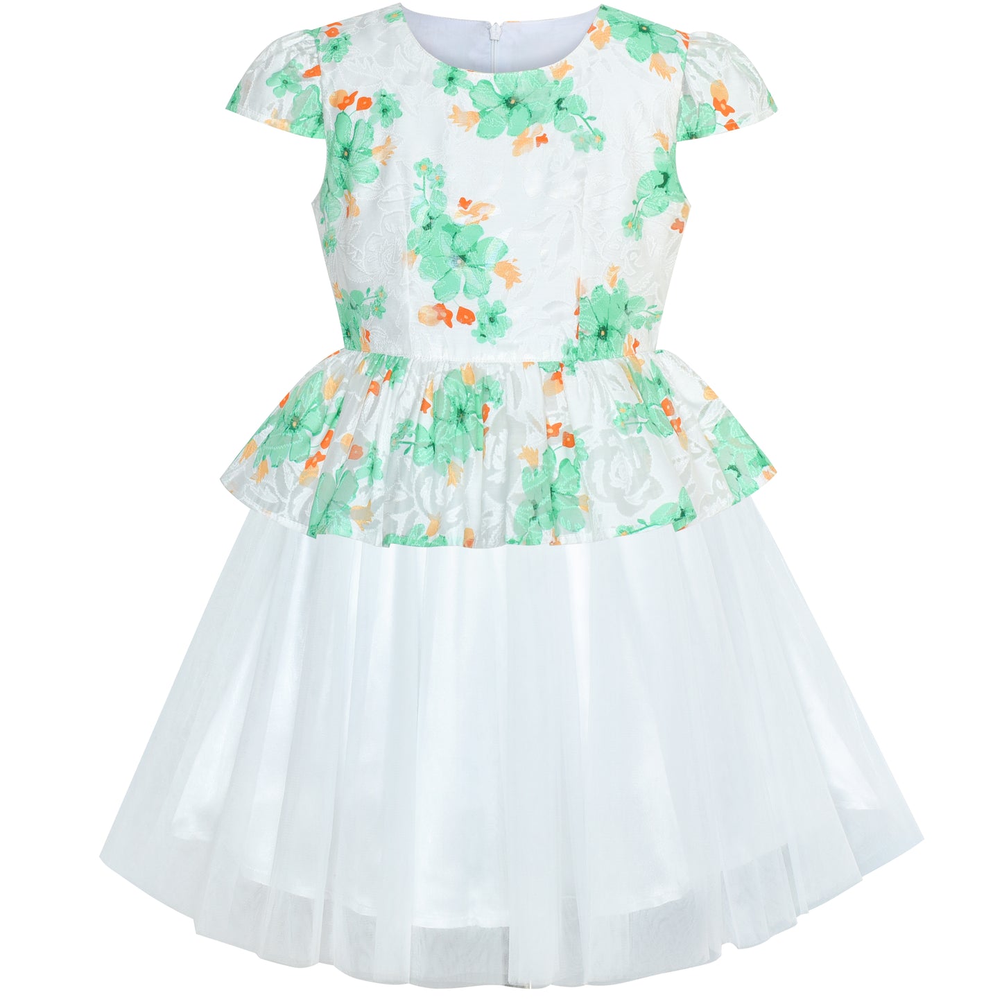 Girls Dress Lace Stripe Collar Party Size 4-14 Years