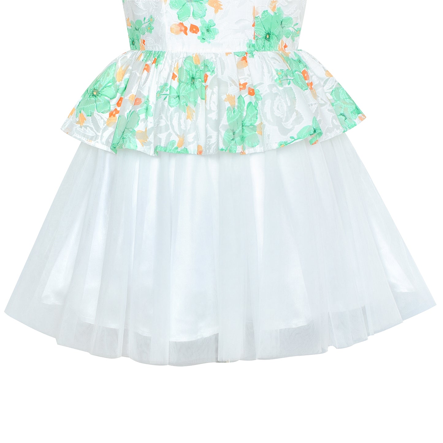 Girls Dress Lace Stripe Collar Party Size 4-14 Years
