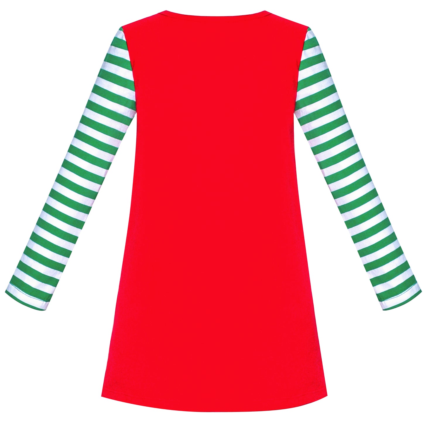 Girls Dress Long Sleeve Christmas Bow Tie Holiday Party Size 2-12 Years