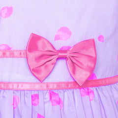 Girls Dress Rose Flower Double Bow Tie Party Size 4-12 Years