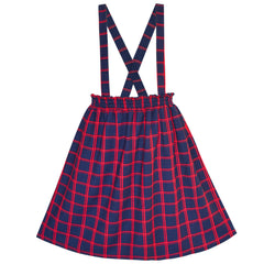Girls Dress Suspender Pleated Mini High Waist Halloween Party Size 4-12 Years
