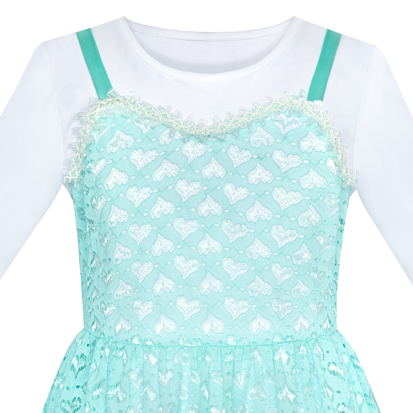 Girls Dress Lace Floral Hi-low Off Shoulder Pageant Bridesmaid Size 4-12 Years