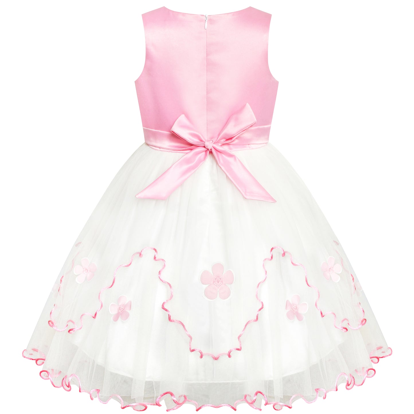 Flower Girls Dress Tiered Skirt Bridesmaid Wedding Size 4-12 Years