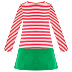 Girls Casual Dress Cotton Long Sleeve Kite Cloud Embroidered Size 2-8 Years