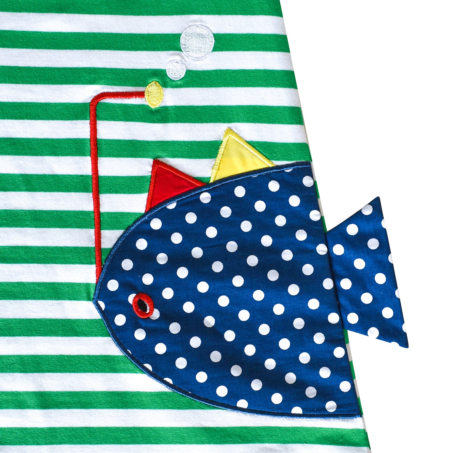 Girls Casual Dress Cotton Long Sleeve Kite Cloud Embroidered Size 2-8 Years