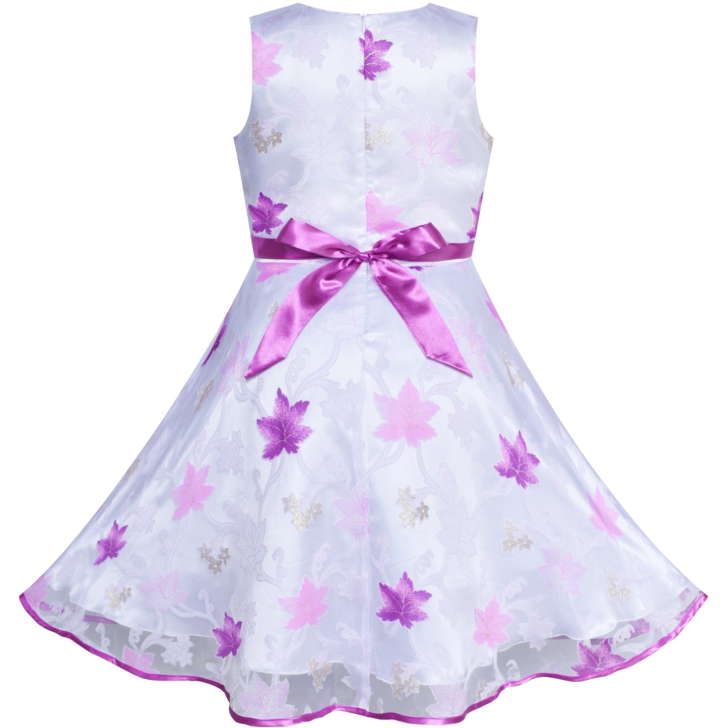 3 Layers Girls Dress flower Wave Pageant Bridesmaid Size 4-12 Years