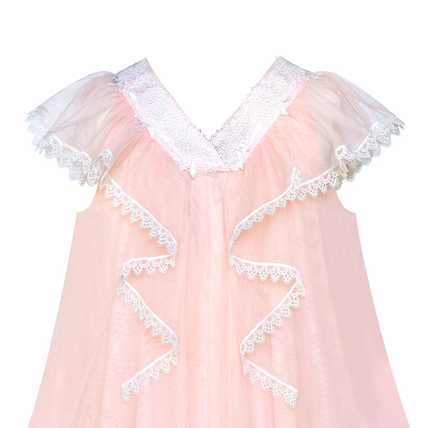 Girls Dress Sleeveless Halter Flower Multi Layer Chiffon Size 3-14 Years