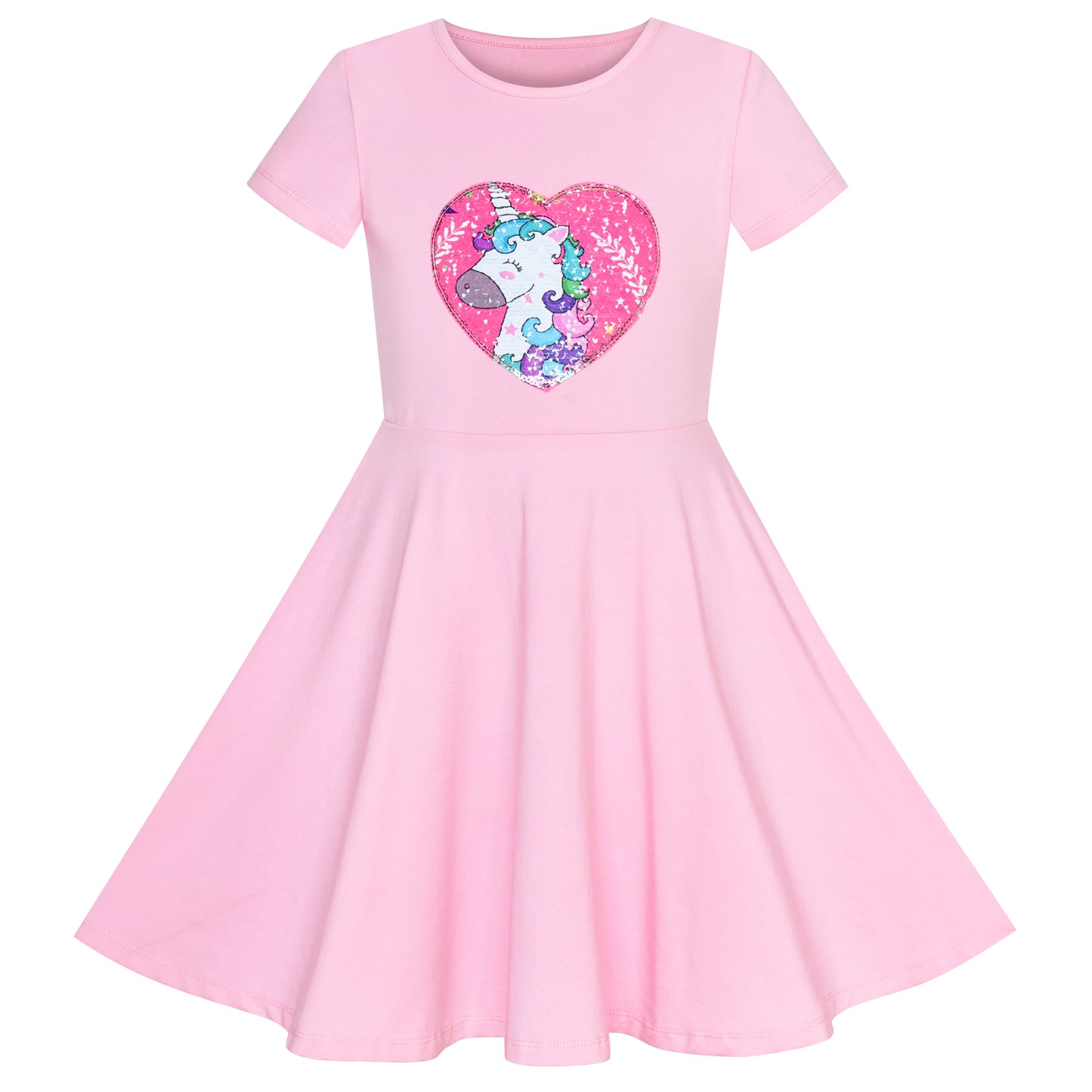 Girls Dress Colorful Striped Knitted Cotton Stretch School Size 3-12 Years