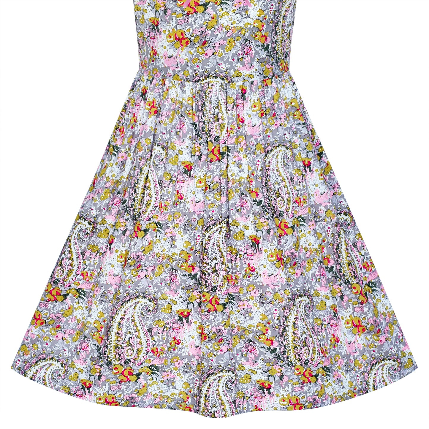 Girls Dress Floral Colorful Sundress Cotton Casual Size 4-12 Years