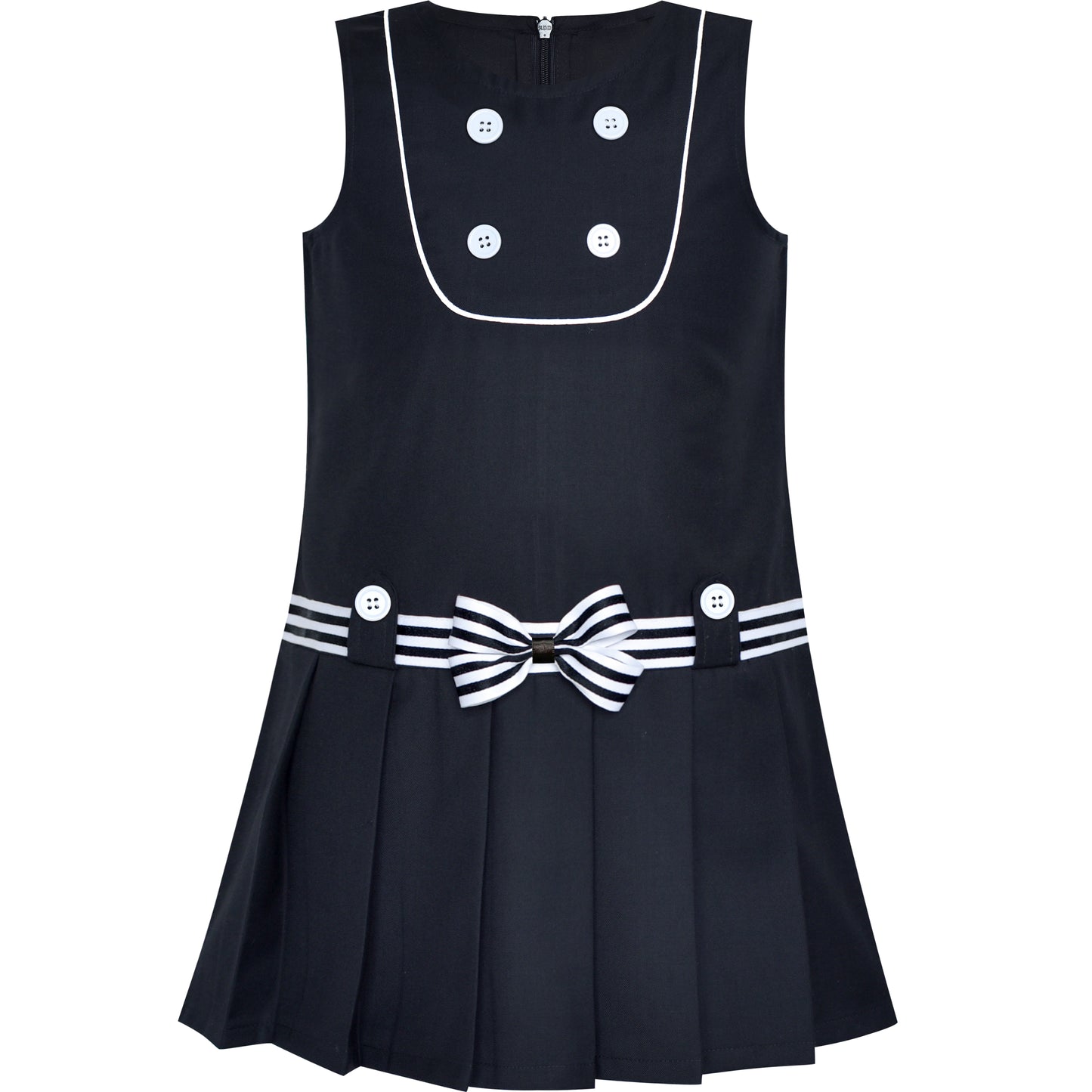 Girls Dress Short Sleeve Pleated Skirt School Uniform Size 4-12 Years