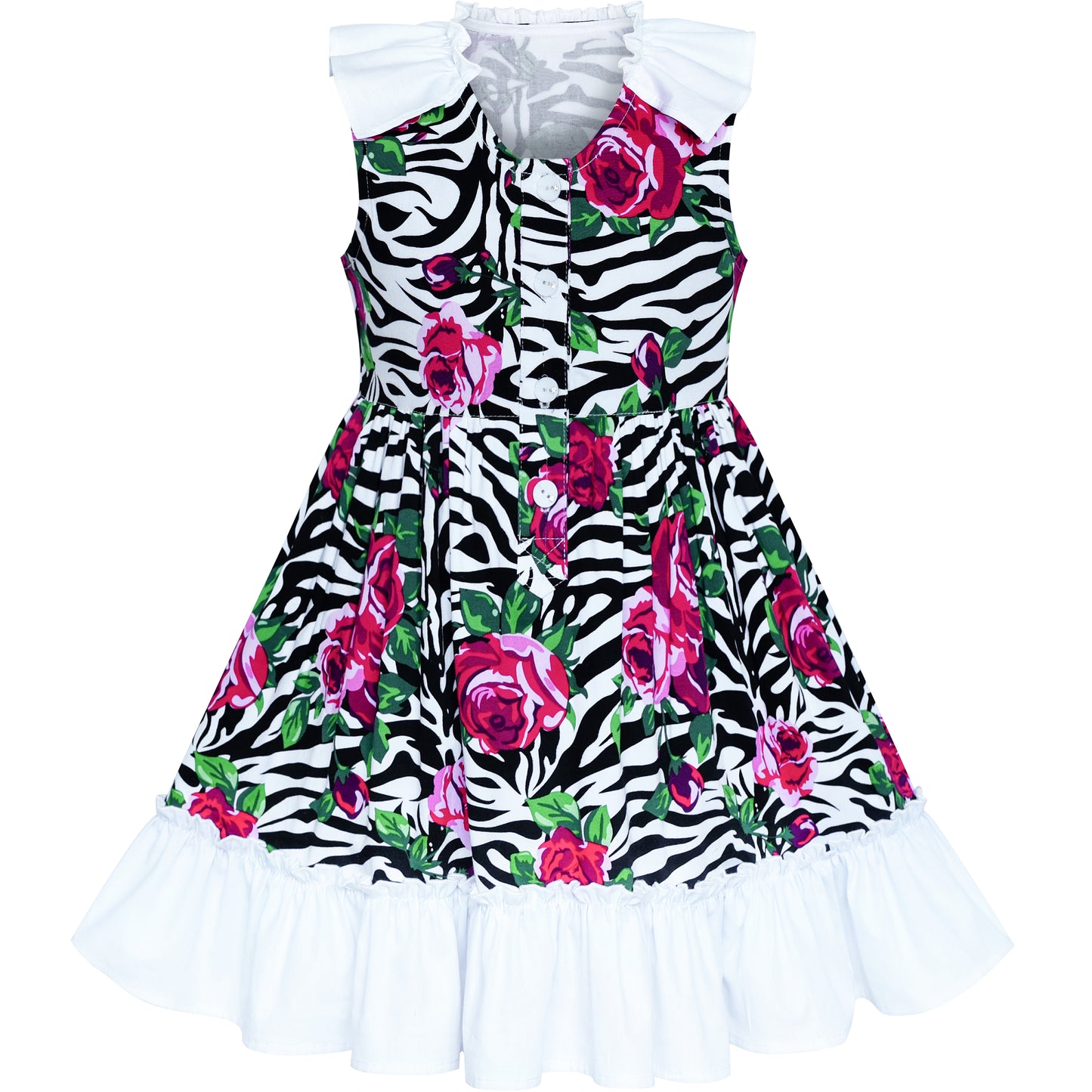 Girls Dress Porcelain Vintage Tank Dress Size 3-12 Years